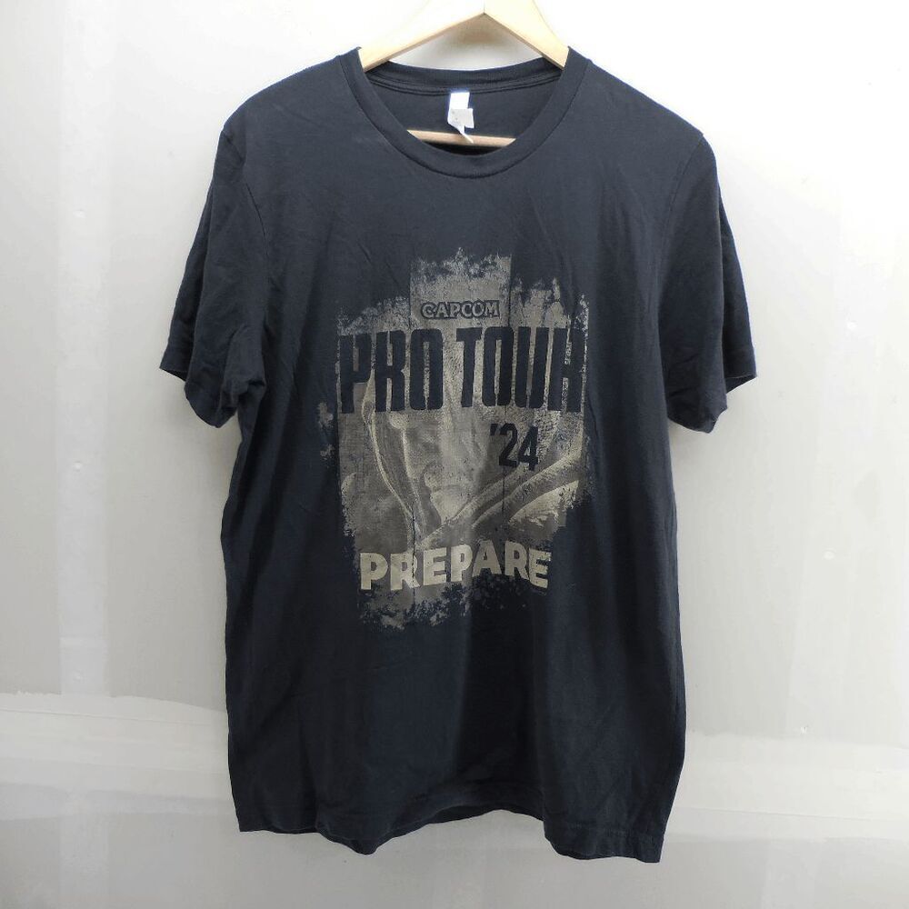 Capcom Pro Tour '24 Prepare Shirt Size L Black Tour Date Both Side Graphics - Picture 2 of 5